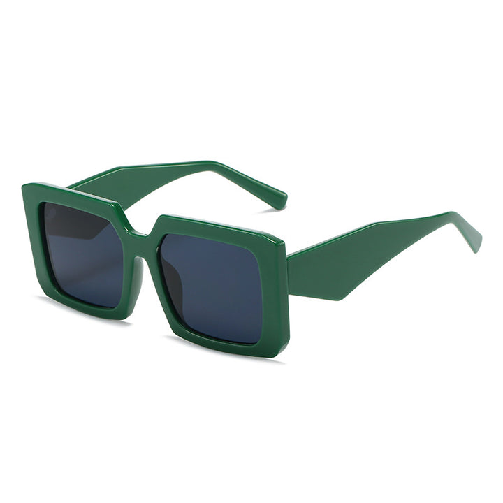 Damen Geometrische Sonnenbrille mit breitem Rahmen Karnz