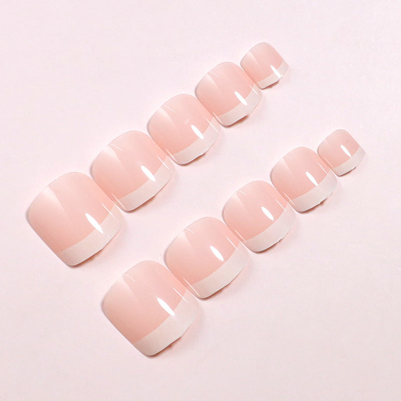 Premium Glossy French Tip Press-On Nail Set Karnz