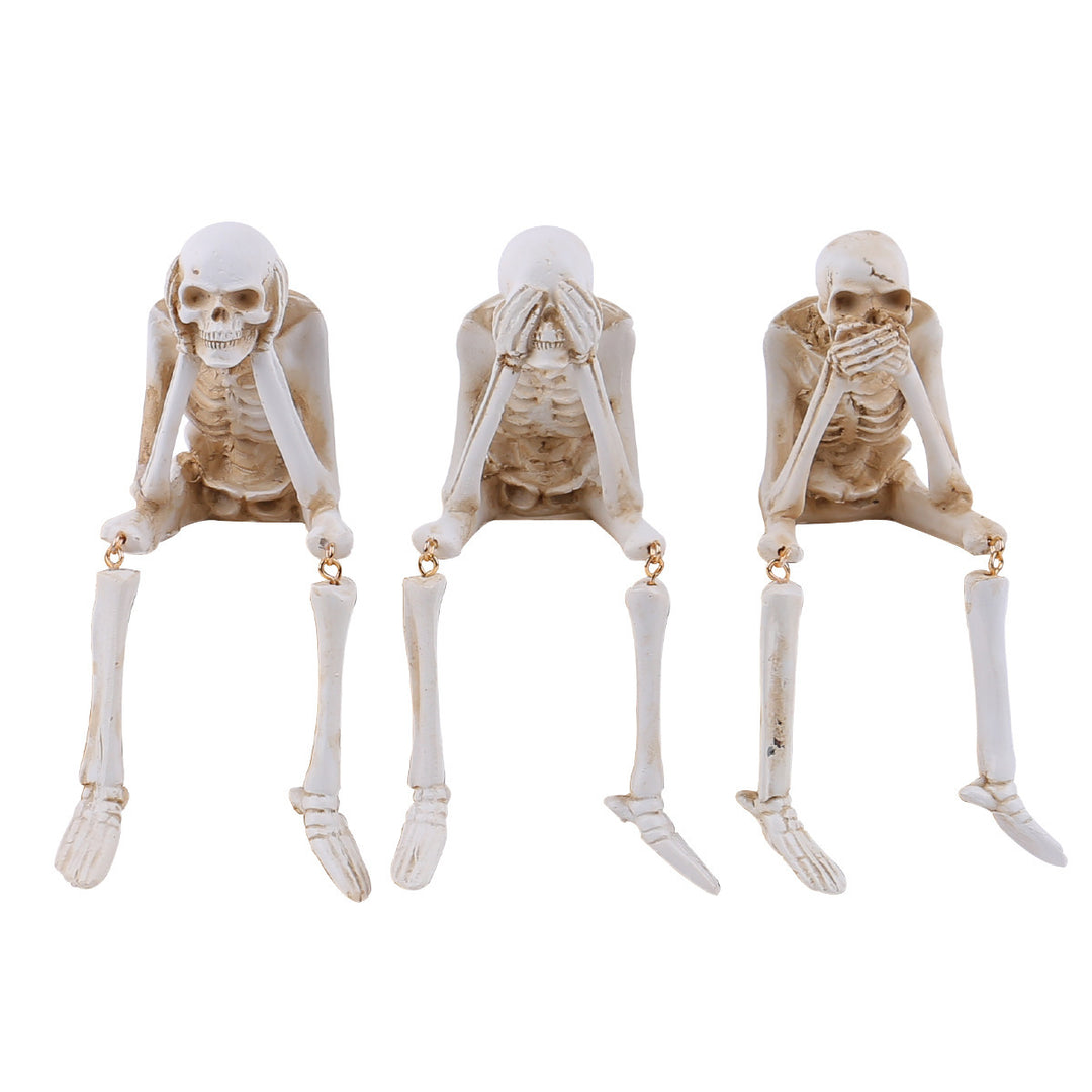 Detaillierte hängende Skelettfigur mit beweglichen Gelenken aus Resin