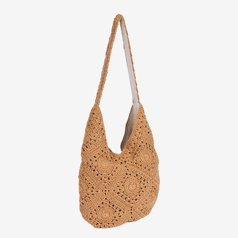 Damen Handgefertigte Makramee-Shopper-Tasche Karnz