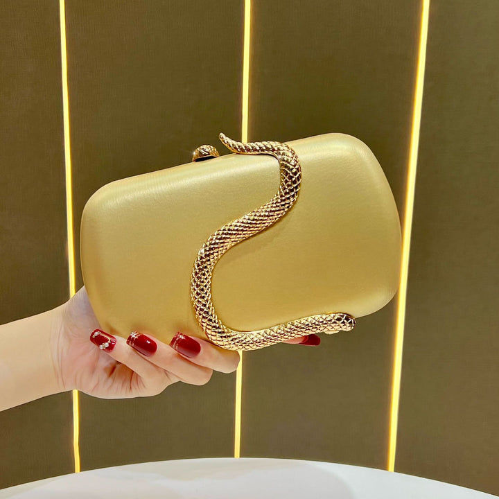 Stylische Schlangen-Detail Abend Clutch