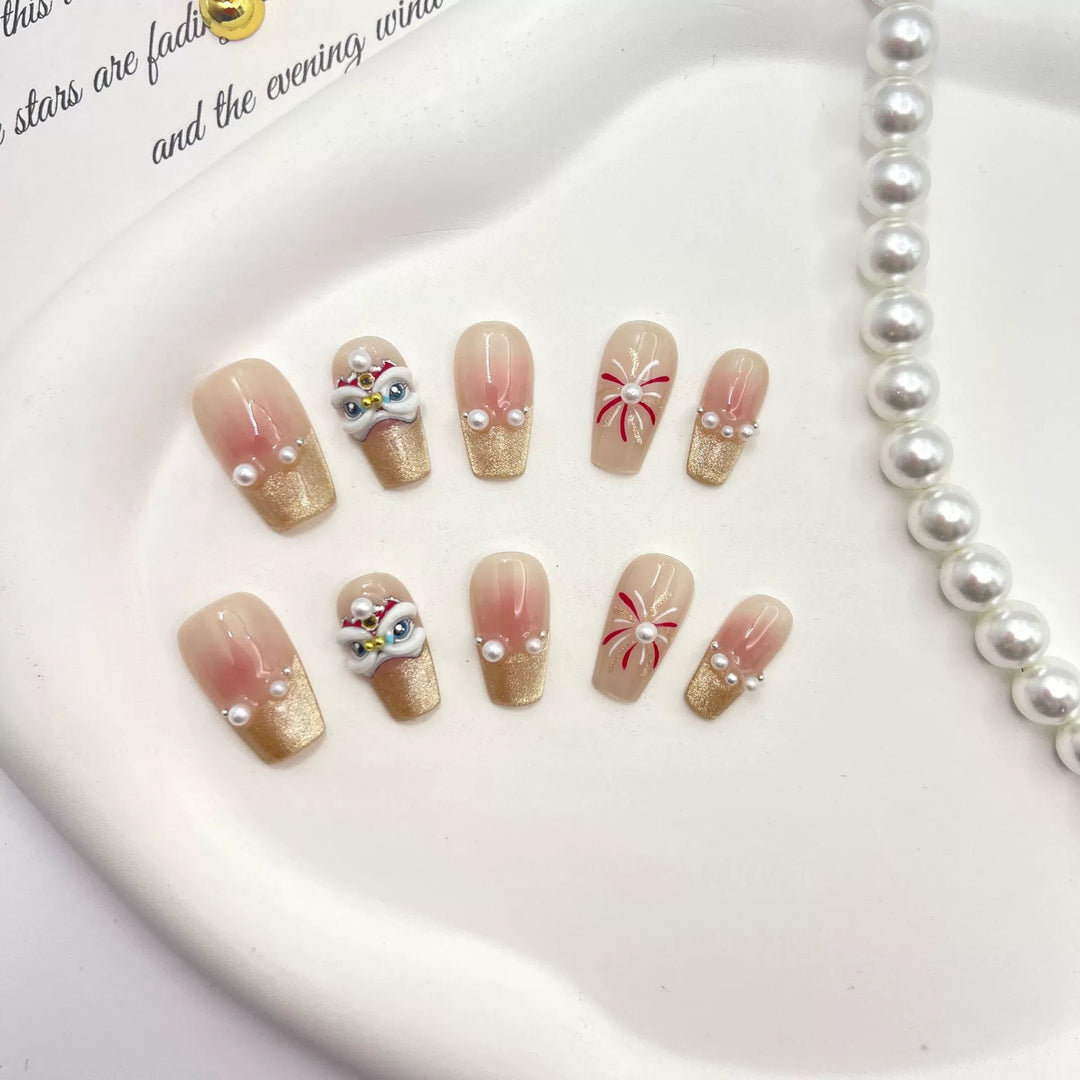 Dekoratives Press-On Nagelkunst-Set