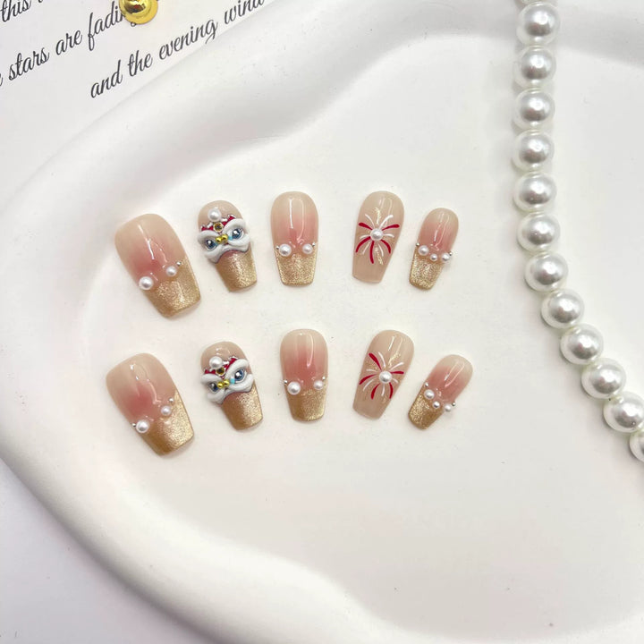 Dekoratives Press-On Nagelkunst-Set