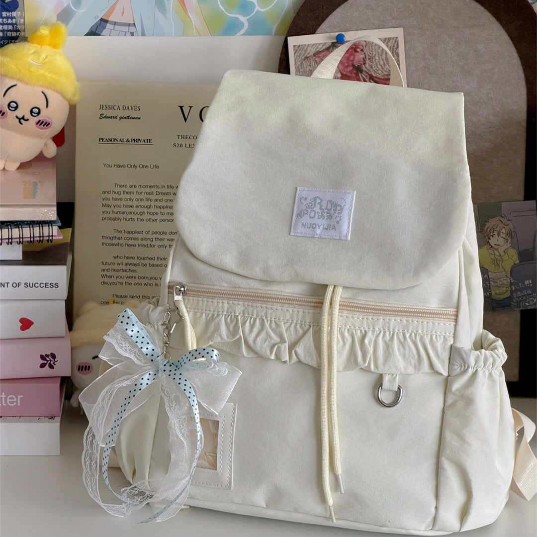Stylischer Rüschendesign Schulrucksack Karnz