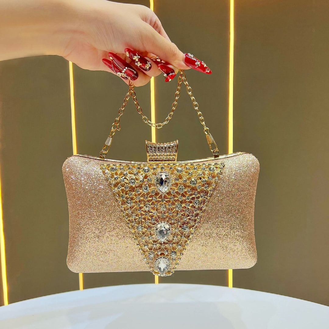 Glamouröse Strass-besetzte Abendtasche