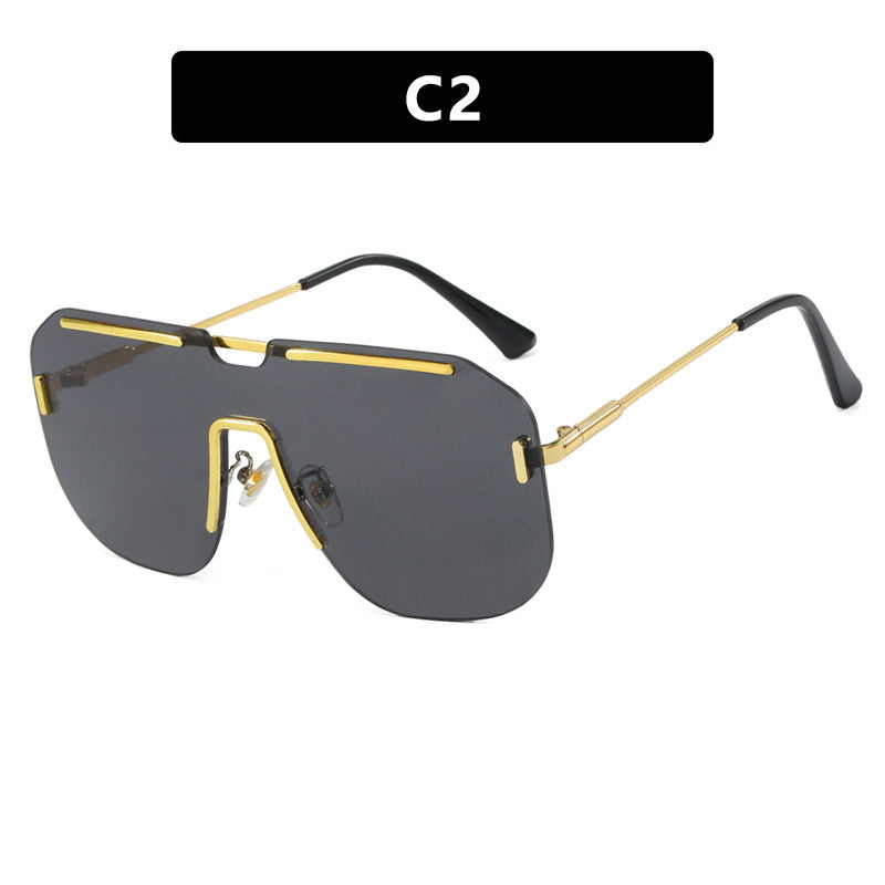 Damen geometrische Sonnenbrille mit stylischem Metallrahmen und UV-Schutz Karnz