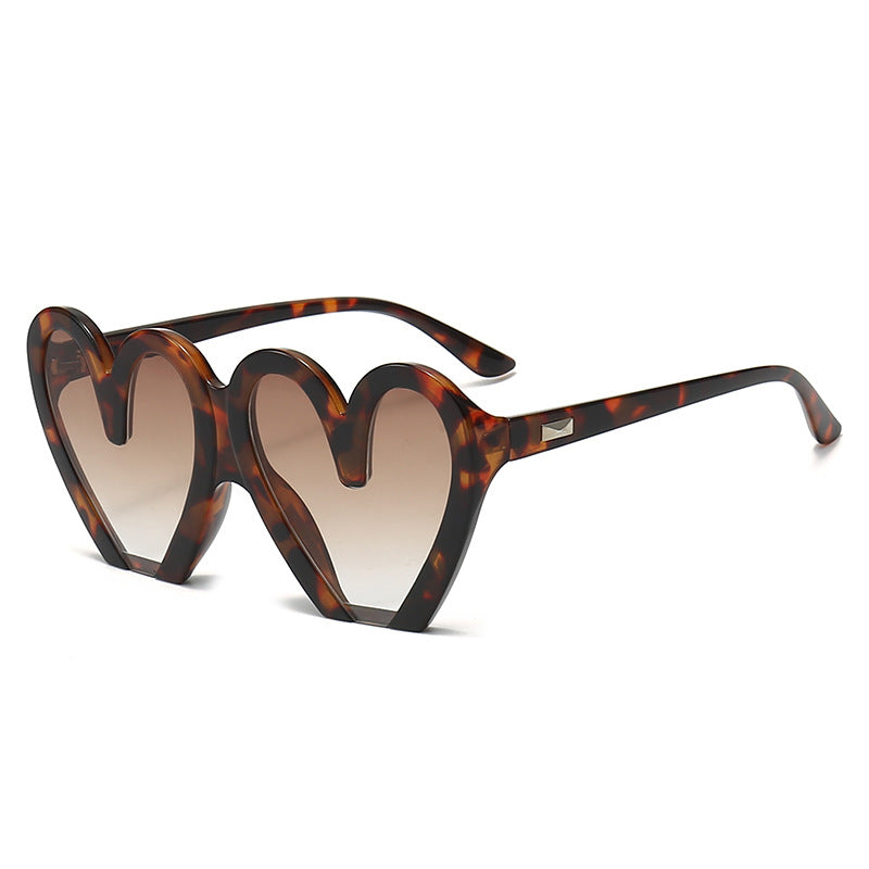 Oversized Herzrahmen Sonnenbrille