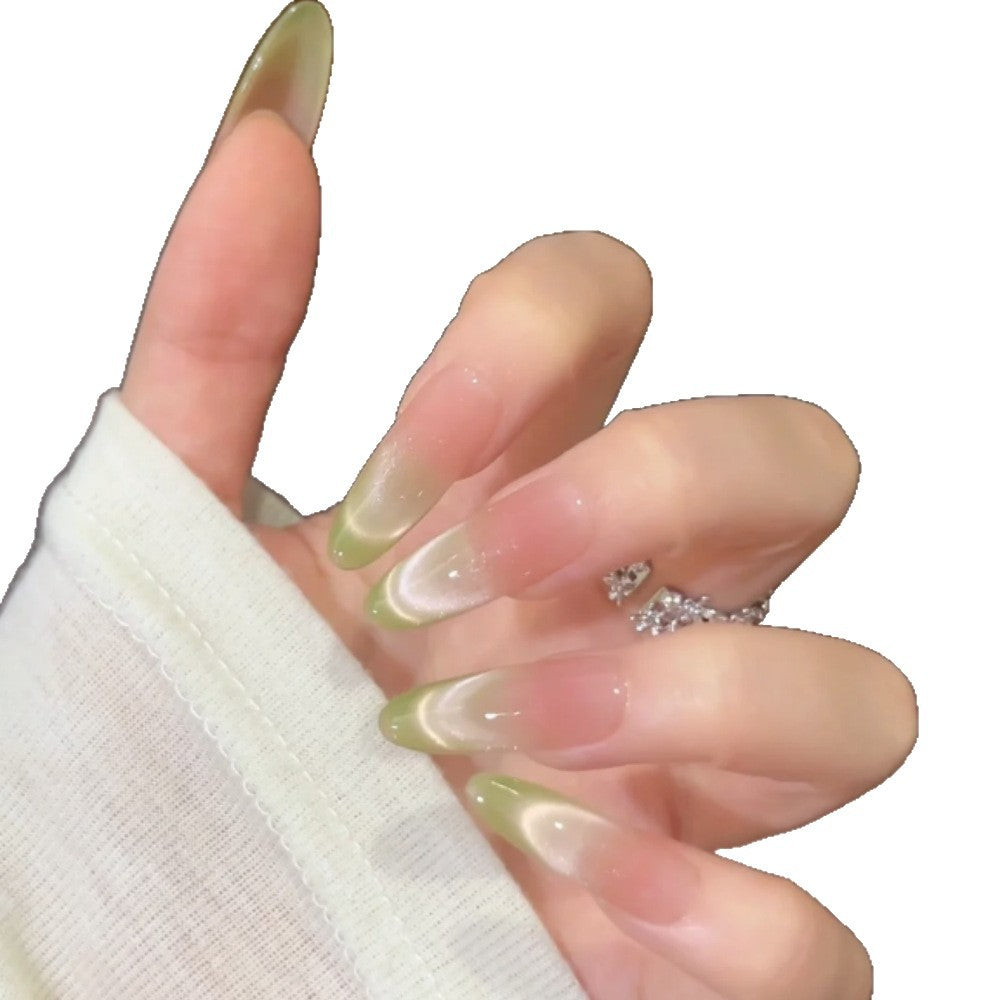 Ombre Mandel-förmige Press-On Nagelset Karnz