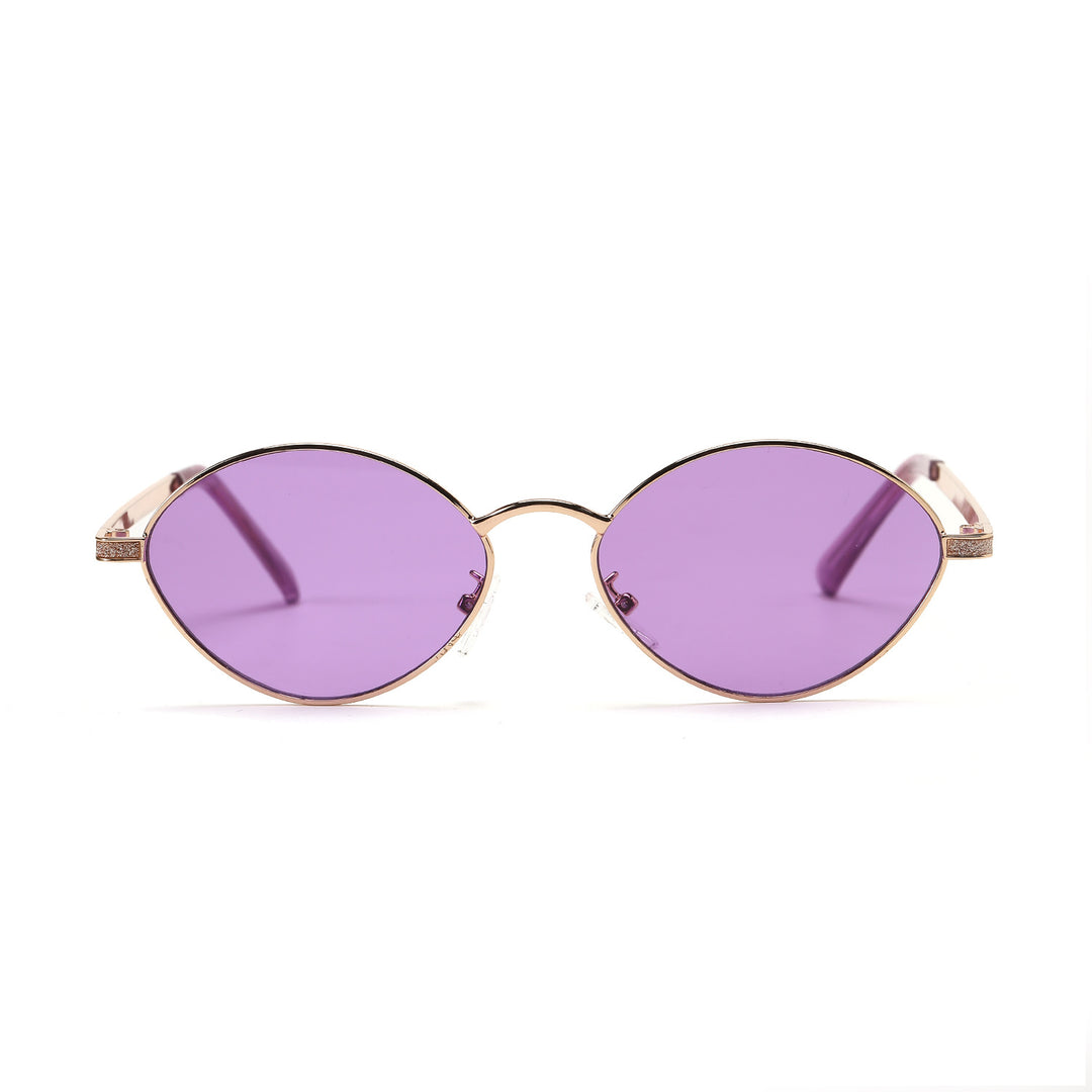 Damen modische runde Sonnenbrille mit luxuriösen Akzenten Karnz