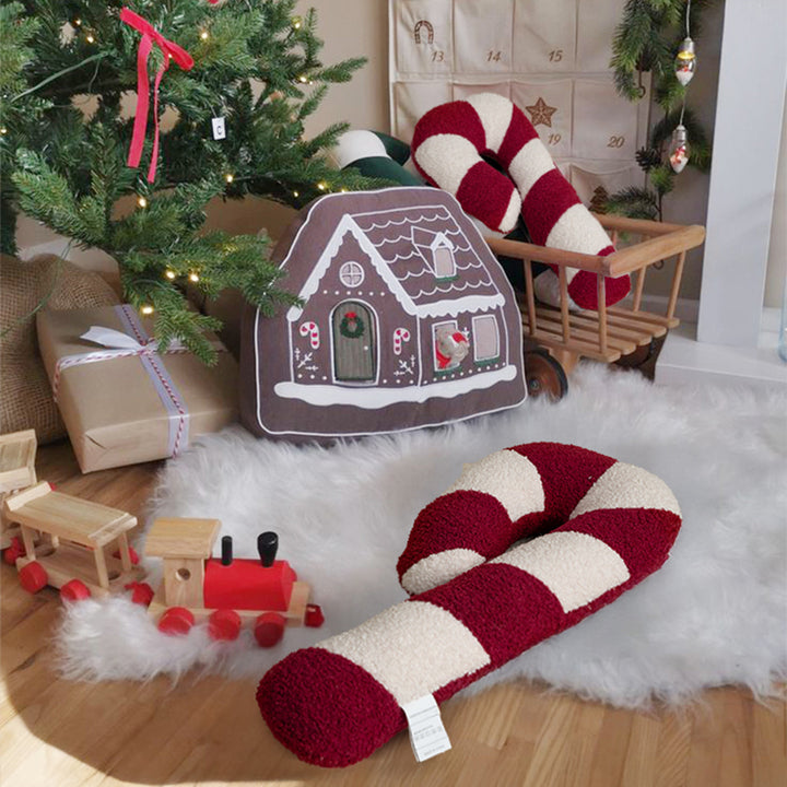 Reisekissen im Candy-Cane-Design mit ergonomischer Nackenstütze