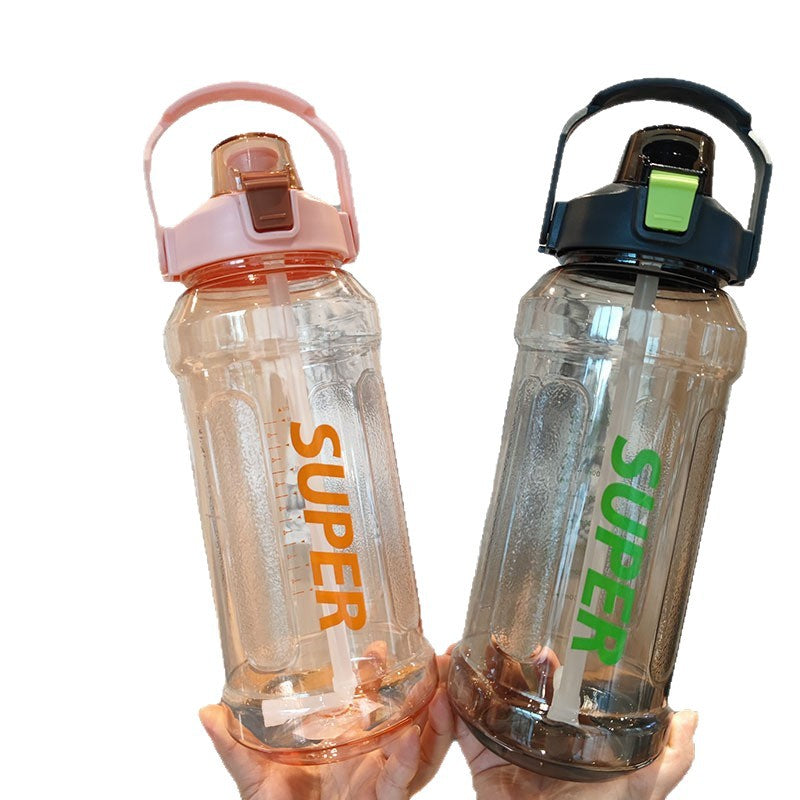 Damen praktische Trinkflasche mit großem Fassungsvermögen und auslaufsicherem Deckel Karnz