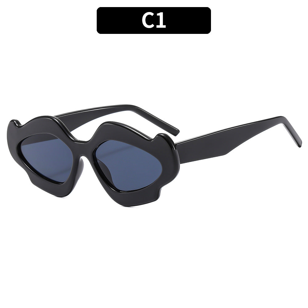 Einzigartige skulpturale Schild Sonnenbrille