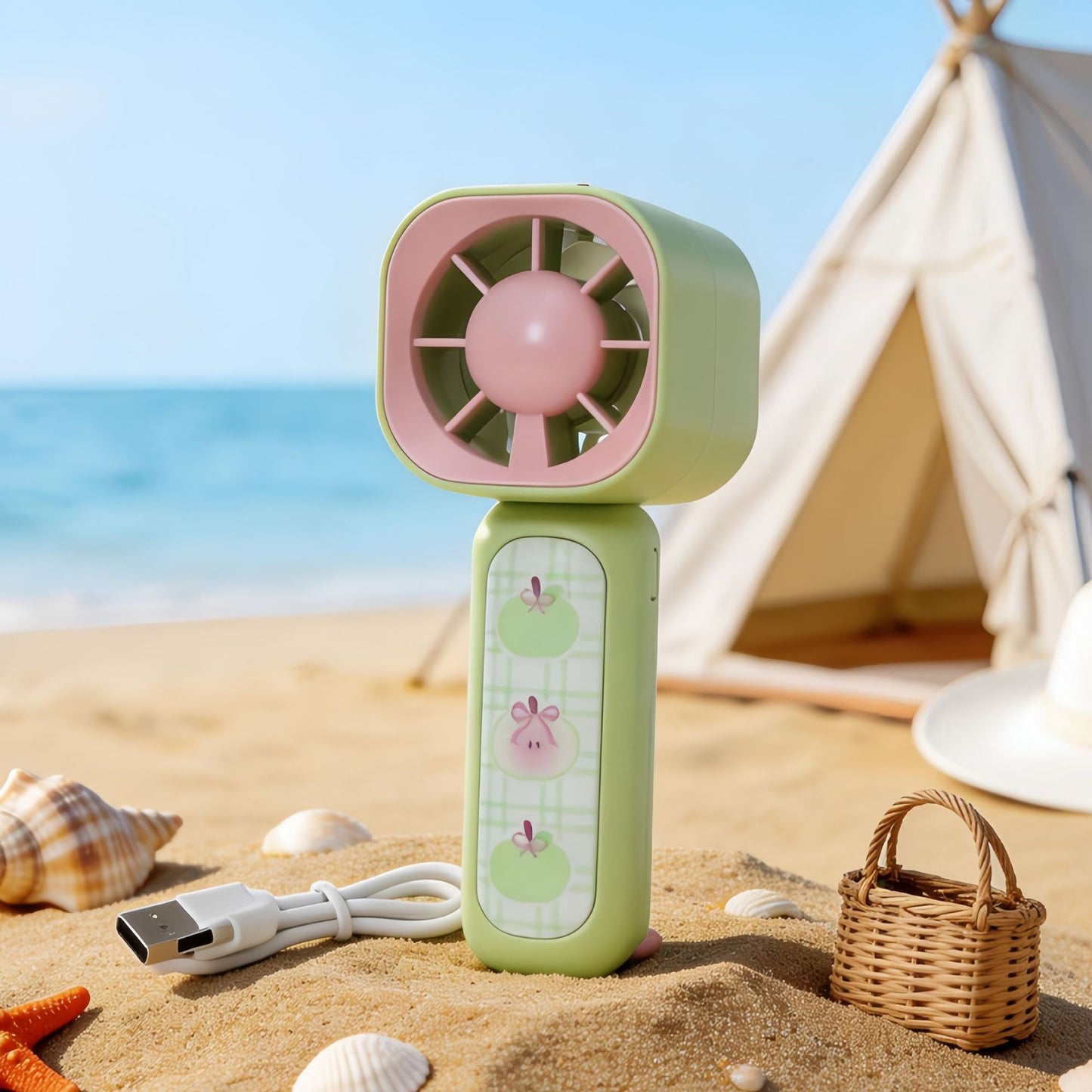 Damen Tragbarer Handventilator im verspielten Pandadesign Karnz