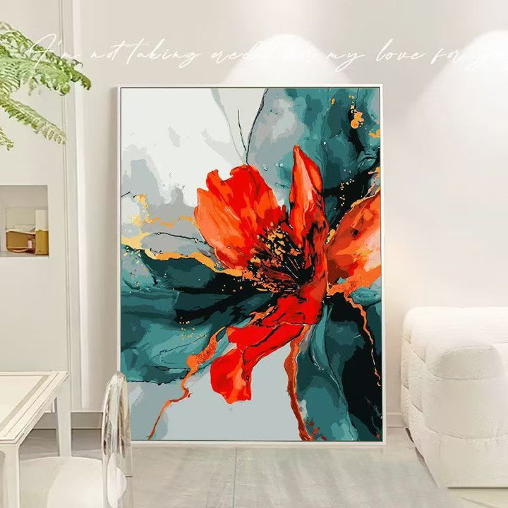 Blumen Abstrakt Leinwand Kunst Karnz
