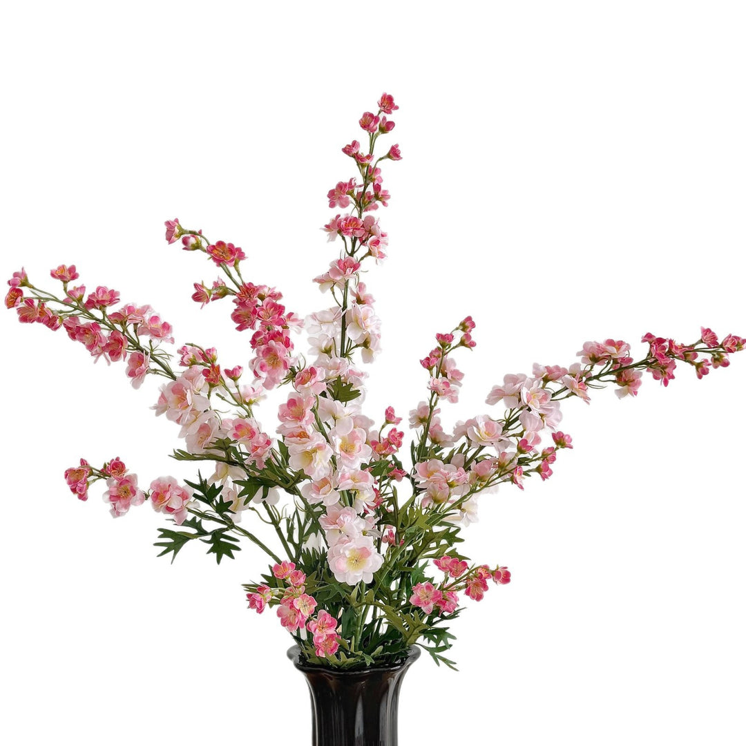 Künstlicher Blütenzweig mit detailreichen roten Blüten Karnz