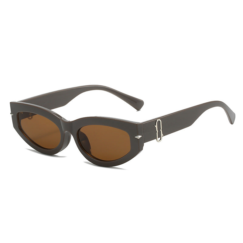 Retro-inspirierte Cat-Eye-Sonnenbrille mit boldem Rahmen Karnz