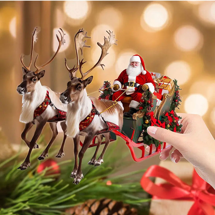 Weihnachtlich dekorativer Schlitten