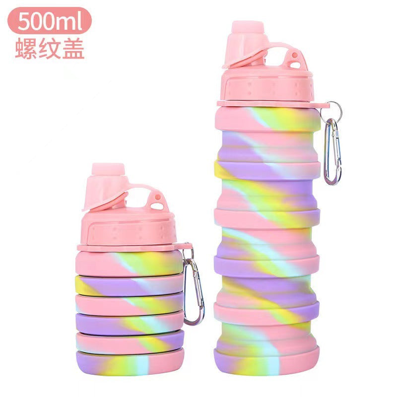 Unisex Faltbare Sporttrinkflasche mit Karabinerhaken Karnz