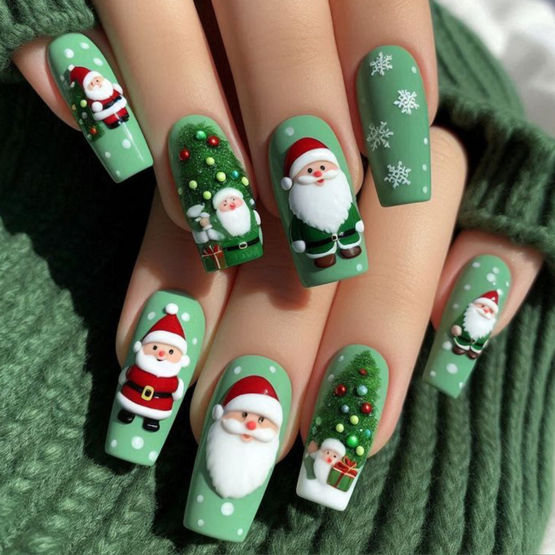 Themen Weihnachts 3D Nagelkunst Karnz