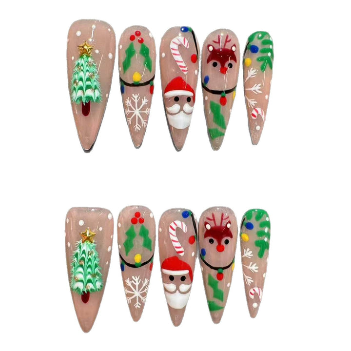 Dekorative Weihnachts-Themen Druck-Nagel Kunst Set