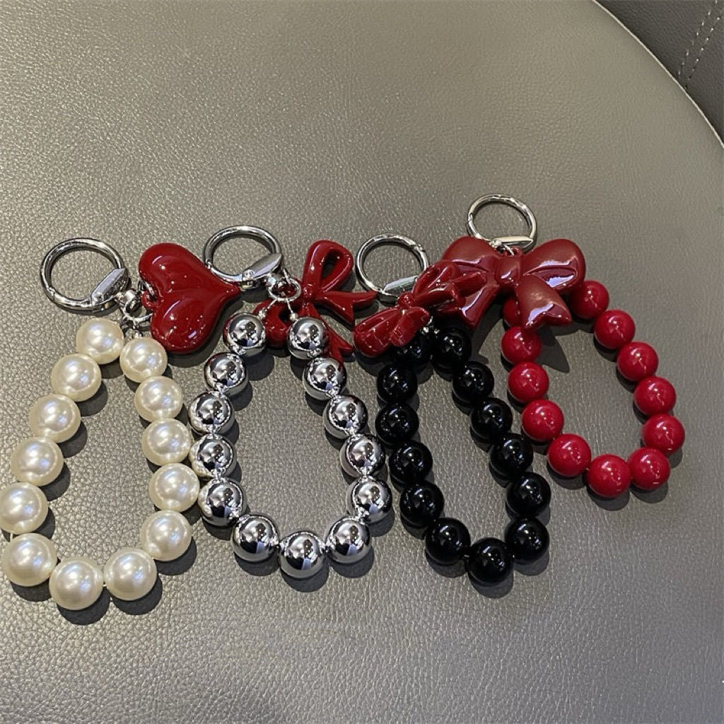 Eleganter Perlen Charm Schlüsselanhänger Karnz