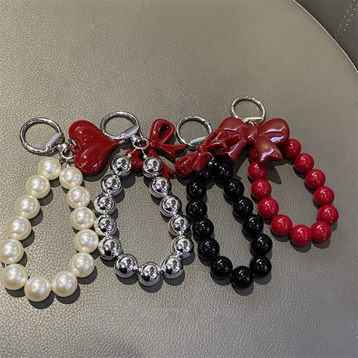 Eleganter Perlen Charm Schlüsselanhänger Karnz