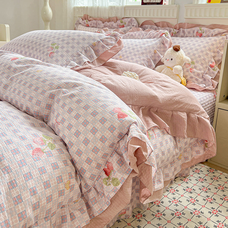 Verspieltes Polka Dot Bettwäsche Set
