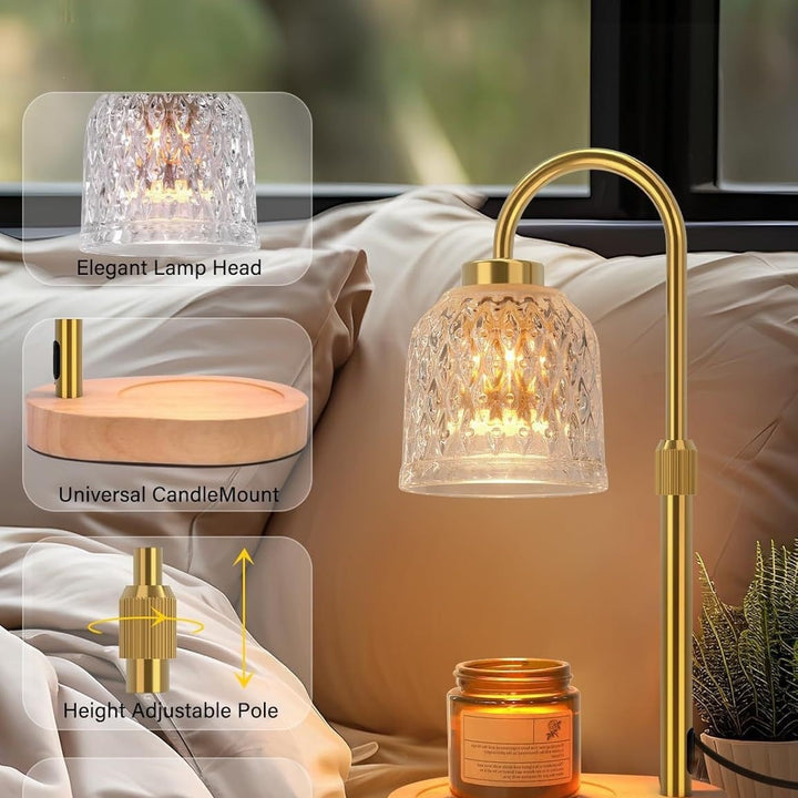 Antike Glas Tischlampe