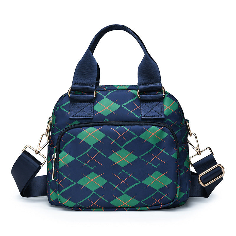 Stylische Blumendruck-Handtasche Karnz