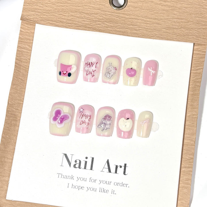 Kreatives handwerkliches Press-On Nagelset