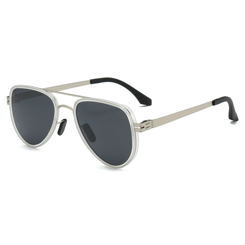 Damen Aviator-Sonnenbrille mit robustem Metallrahmen und polarisierenden Gläsern Karnz