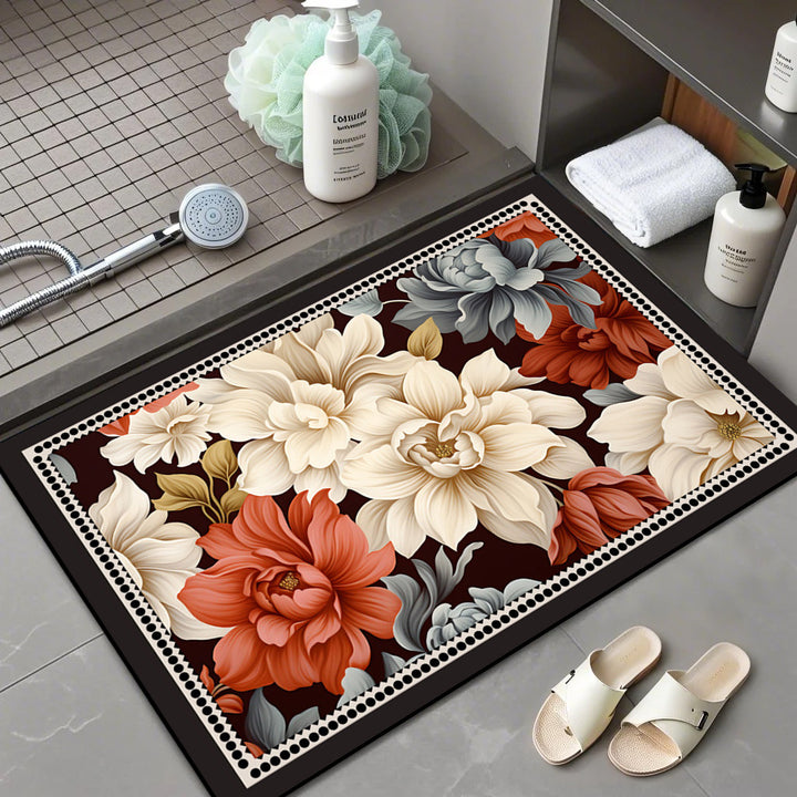 Blumenmuster Badematte Karnz