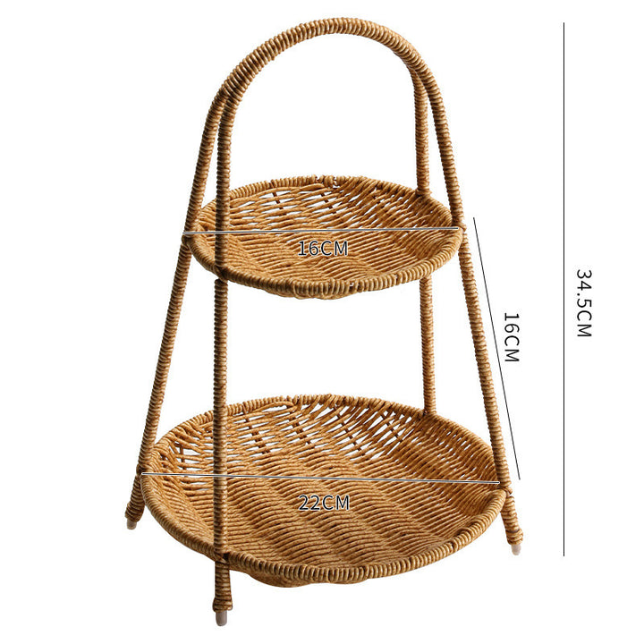 Handgefertigter Rattan Aufbewahrungskorb Karnz