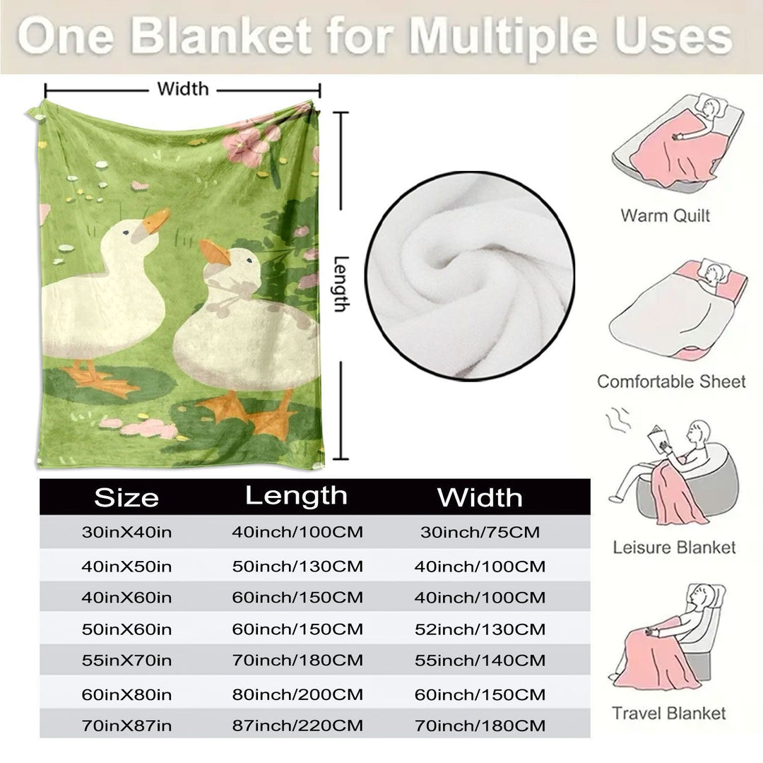 Launische Enten-Themen Fleece-Wurfdecke