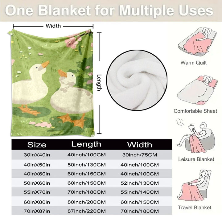 Launische Enten-Themen Fleece-Wurfdecke
