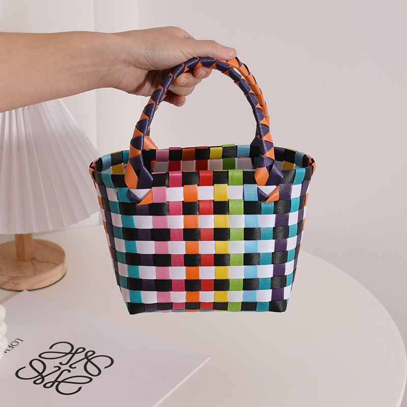 Damen Geflochtene Tragetasche mit modischem Design Karnz