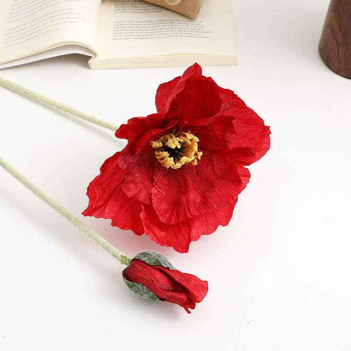 Realistische kunstvolle Mohnblume Karnz
