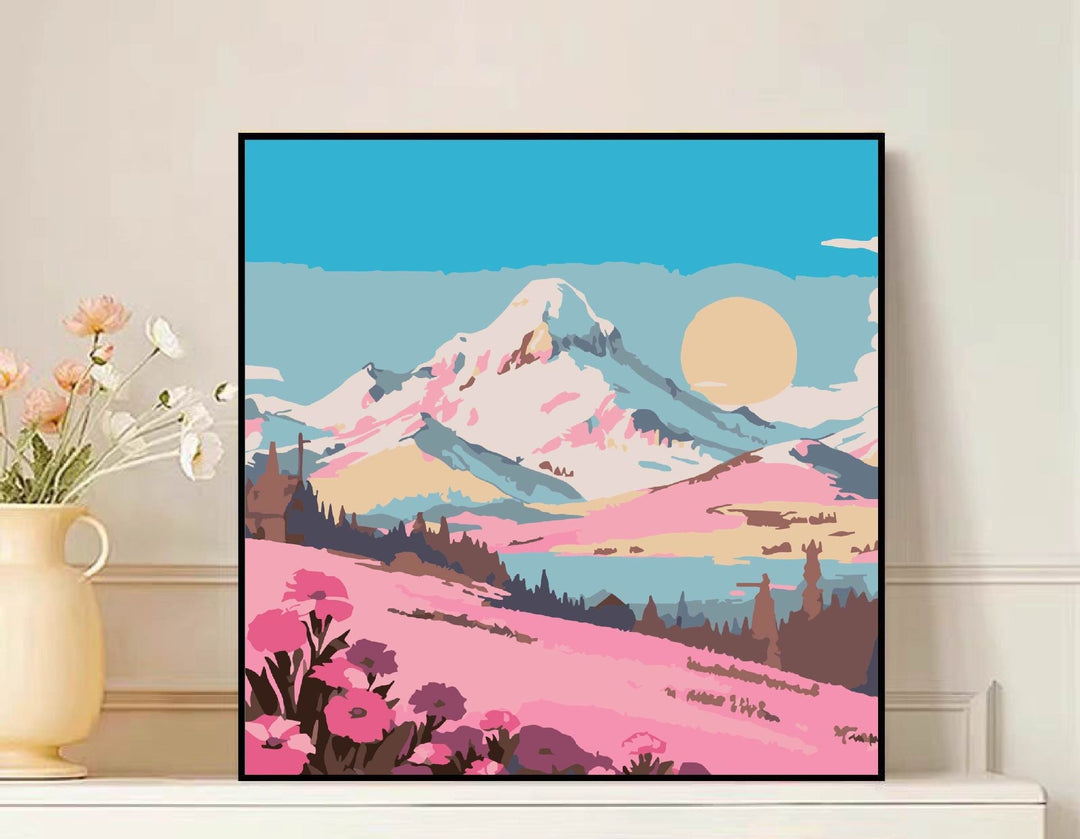 Scenic Mountain Landscape Leinwandkunst Karnz
