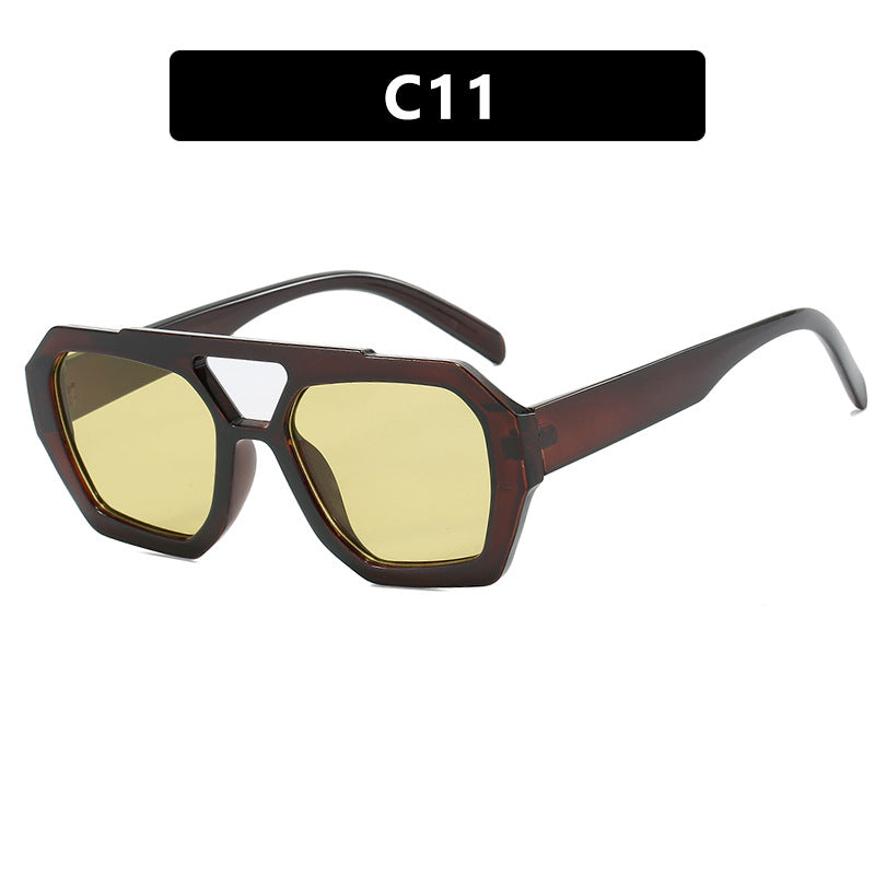 Damen stilvolle Sonnenbrille im markanten Achtkant-Design Karnz