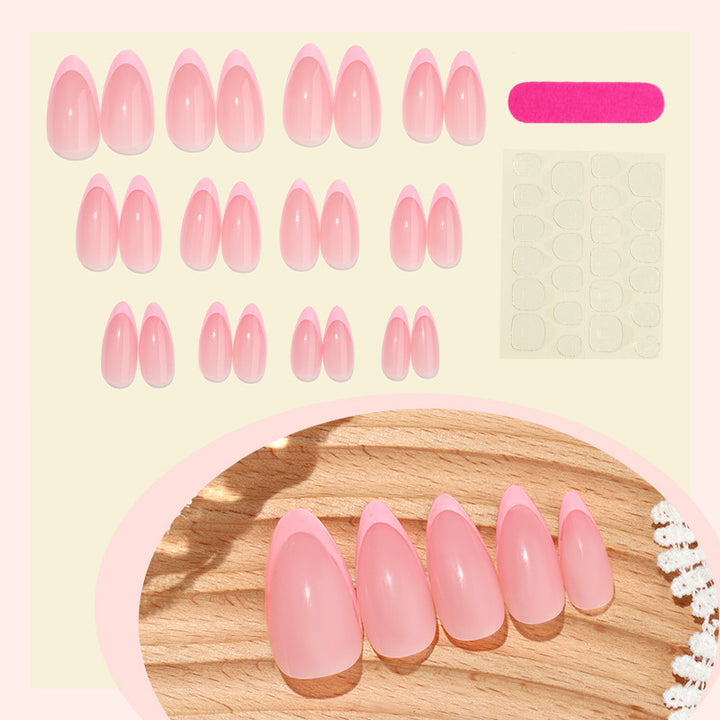 Premium Press-On Nail Set mit elegantem French Tip Design Karnz
