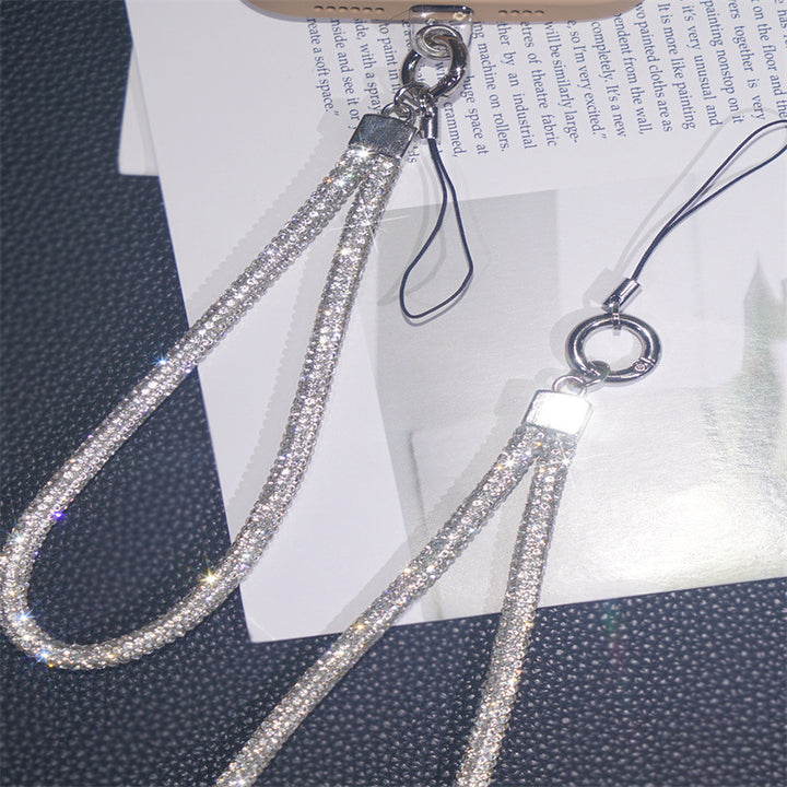 Glänzender Strass-Handy-Lanyard-Halter Karnz