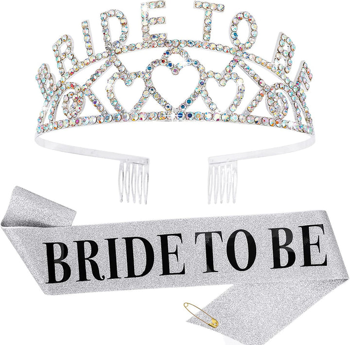 Damen Glitzernde Tiara mit Herzmotiven Karnz