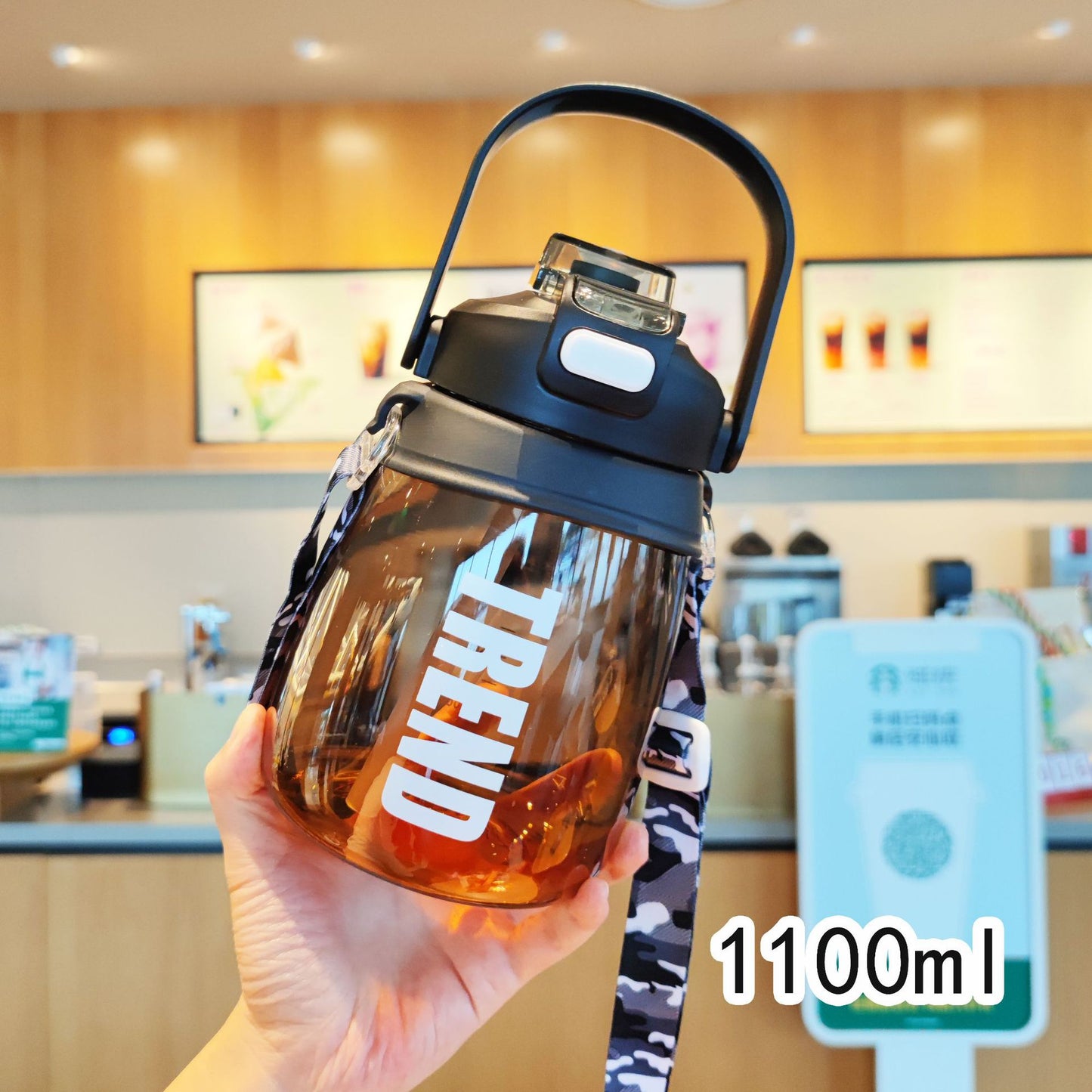 Damen multifunktionale Trinkflasche mit Sicherheitsverschluss und ergonomischem Tragegriff Karnz