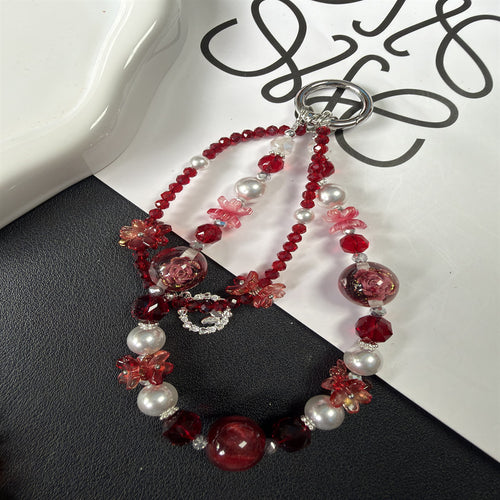 Florale Perlen Charm Halskette Karnz