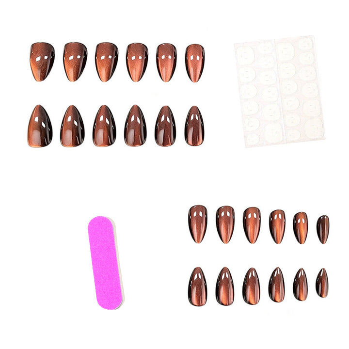 Premium Glänzende Mandelförmige Nagelkunst Karnz