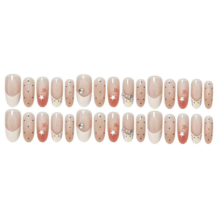 Kunstnagelset mit eleganten Glitzerakzenten Karnz