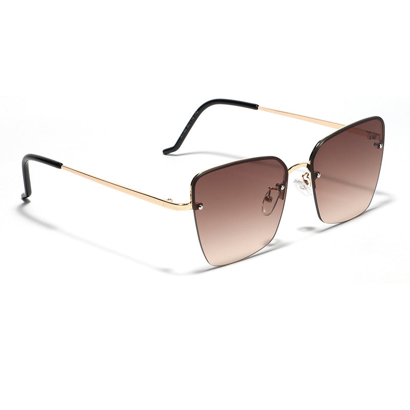 Damen modische quadratische Sonnenbrille mit graduiertem Gläsern Karnz