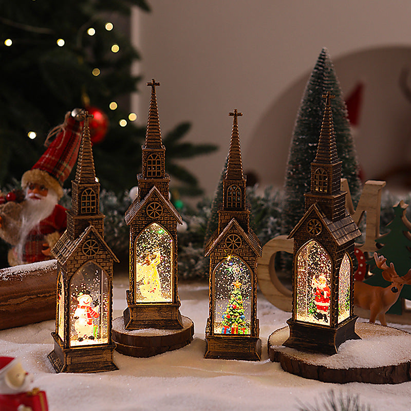 Beleuchtete Weihnachtskirche Dekoration Karnz