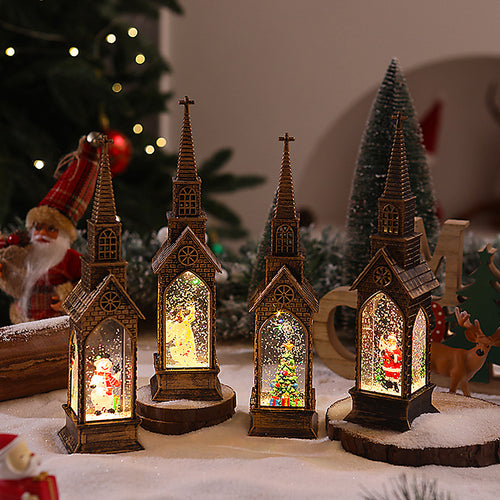 Beleuchtete Weihnachtskirche Dekoration Karnz