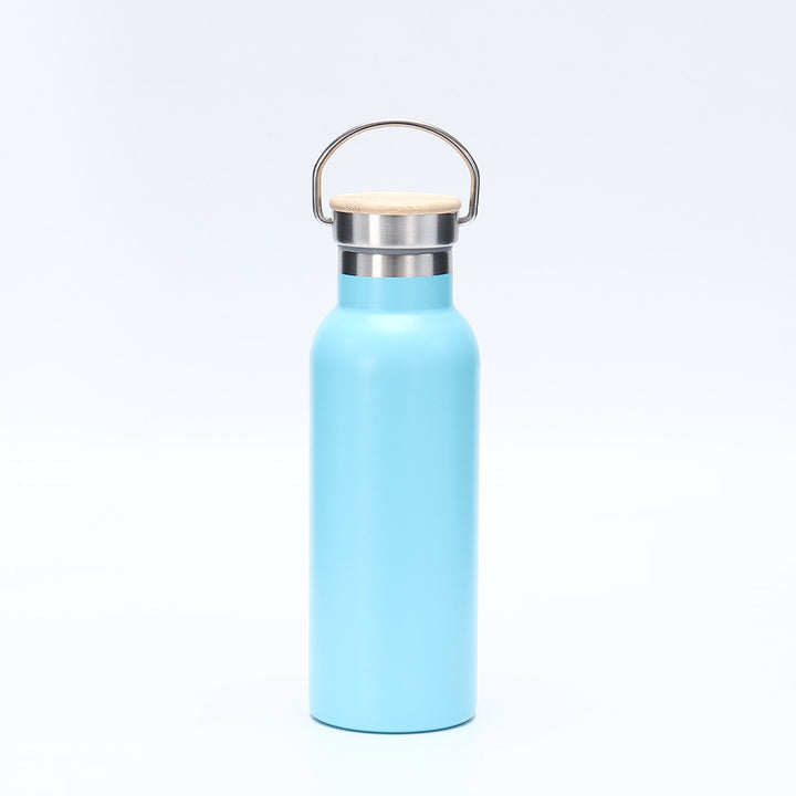 Damen isolierte Edelstahl-Trinkflasche mit Holzdeckel Karnz